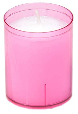 Unbekannt Kerzen Refill Teelichteinsatz extra Lange Brenndauer bis zu 24 Stunden (Rosa)
