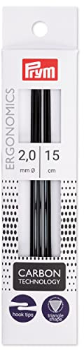 Prym 194180 Strumpfstricknadeln Ergonomics Carbon 15 cm 2,00 mm