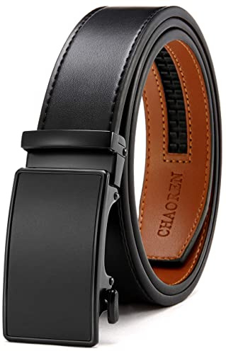 CHAOREN Men's Leather Ratchet Belt - Customizable Fit (35mm)