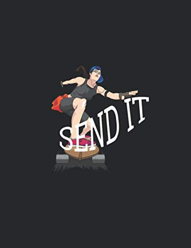 Skater Trainingsbuch: für alle Skateboarder ♦ über 100 Seiten Vorlagen für deine Trainingstage und Tricks ♦ großzügiges A4+ Format ♦ Motiv: Send it 5