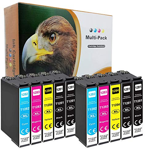 Starlet24 10x Druckerpatronen Kompatibel für Epson T1285 T1281 T1283 T284 | Kompatibel für Epson Stylus Office BX305f BX305fd BX305fw S22 SX125 SX130 SX230 SX235w SX420W SX425W SX430W SX435W SX445W