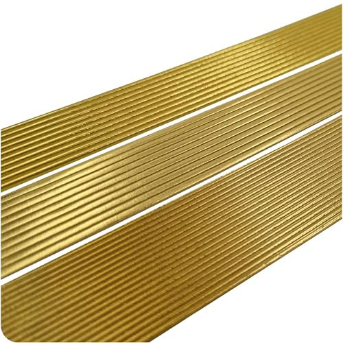 Smowo® 50 Stück Wachsstreifen Gold Set 200mm - Verzierwachs für Kerzen in verschiedenen Formen - Wachs für Taufe Kommunion Hochzeit