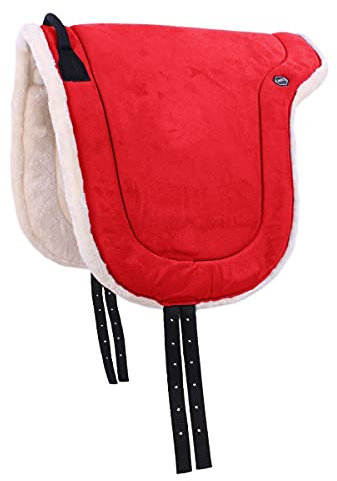 ARBO-INOX Bareback Sattelunterlage Sattelpad Schaumstoffpolsterung (Pony, Rot)