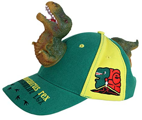 DAISHIAO Casquette de baseball 3D pour adultes et enfants - Motif dinosaure féroce Vert