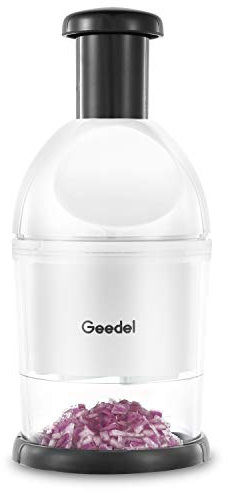 Tritatutto Manuale Slap Chopper - Facile da Pulire e Taglio Veloce per Verdure, Cipolle, Noci, Aglio, Insalata e Altro