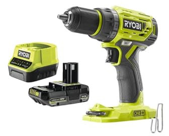 Pack RYOBI Perceuse-visseuse R18DD7-0 - 18V One+ Brushless - 1 Batterie 2.0Ah - 1 Chargeur rapide