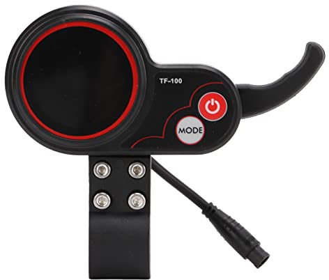 BOROCO Trottinette électrique Affichage,Accelerateur Trottinette Electrique Affichage à LED,48V TF-100 ABS Modification Instrument de Communication à 6 Broches pour Scooter électrique M4