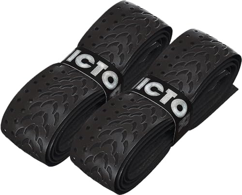 VICTOR Fishbone Griffband Grip, schwarz & grau (Schwarz, 2er)