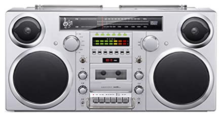 Retro Tape Player, Portable Bluetooth Cassette Player, AM/FM Radio, CD/USB/Cassette/Bluetooth/AUX Input, Built-In Speaker, High Fidelity Cassette Boombox
