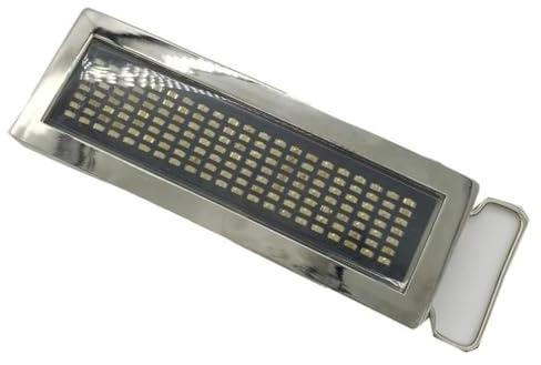 DOKUYIE DIY Gürtelschnalle mit Namensblitz, Chrom, LED, 3 Farboptionen, gelb, Einheitsgröße