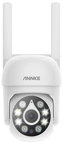 ANNKE Telecamera di sorveglianza radio PT da 5 MP, per esterni, WiFi, IPC, riconoscimento intelligente delle persone, adatto Wireless NVR, audio bidirezionale, IP67, impermeabile, visione notturna 20