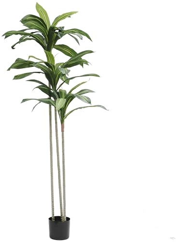 Valyria Home - Drácena Artificial 160 cm - Planta Artificial Realista Decorativa - Decoración de Hogar y Oficina - Planta Tropical de Plástico - Dracaena Artificial