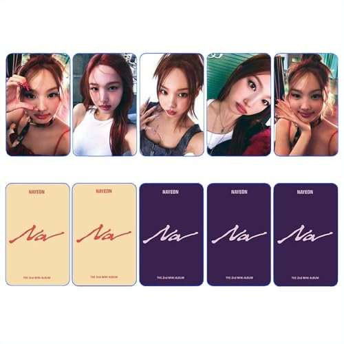 Ariesxin KPOP TWICE NAYEON Solo Album NA Postcards Two Sided Lomo Cards, NAYEON 2nd Mini Photo Cards Fans Collection Gift (NAYEON 5pcs 3) 2.1 x 93.5 inch