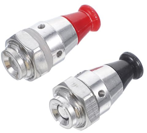 MAGICLULU 2pcs Pressure Relief Valves for Pressure Cooker Aluminum Alloy Safety Valve Replacement Accessories for Cooker Parts Black and Red