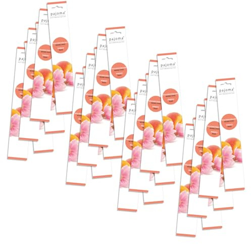 pajoma® Räucherstäbchen Pfirsich 24x 10 Stück | Weihrauch-Stäbchen 28 cm - in dekorativer Verpackung