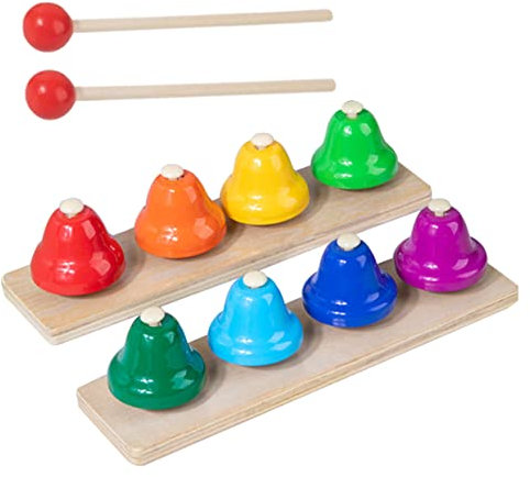 HANABASS 8-ton Handglockenspiel Metall Musikspielzeug Für Kinder Klanginstrument Zum Rhythmus Training Lernspielzeug Für Früherziehung Und Aufführung