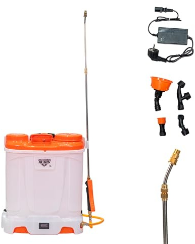 RURIS RSE1900S Pulvérisateur Électrique 18L 12V 8Ah 6Bar Accessoires Jardin, Orange