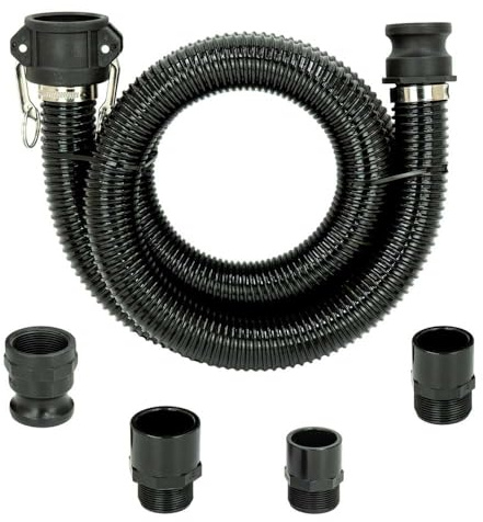 SEWOMO-S Kit de tuyau d'évacuation des eaux usées de 2 m avec raccord Kamlok – Tuyau de camping-car avec adaptateur pour tuyaux de 32 mm, 40 mm, 50 mm et filetage extérieur 1 1/2 – Kit pour eaux