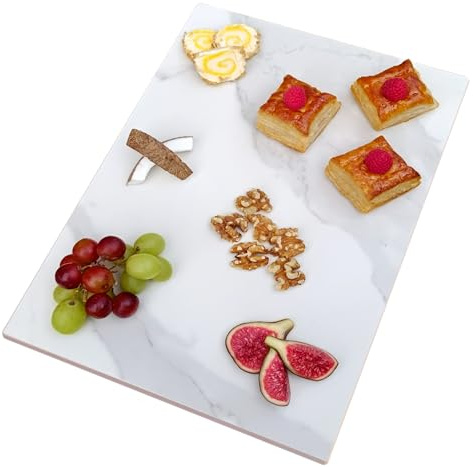 LOANE - Planche à découper multifonction - Planche à découper en Grès cérame, résistante à la chaleur et aux rayures, idéale pour hacher, servir et présenter les aliments