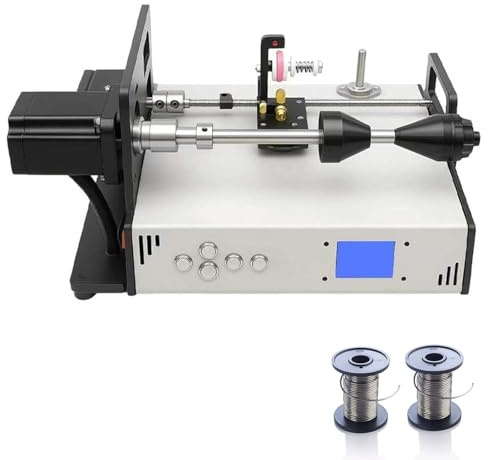 Coil Winding Machine, Cable Tube Amplifier Winding Machine Industrial Grade, Industrial Automatic Wind Wire Machines with LCD Screen, for Metal Wire, Fishing Line, Silk Thread