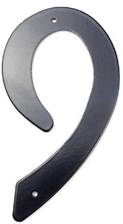 Targhetta con numero civico, Numeri di cassetta postale for indirizzo casa moderno da 10 cm/4 pollici, for cartello digitale for porta esterna in lega alluminio nero n. 0-9(9)