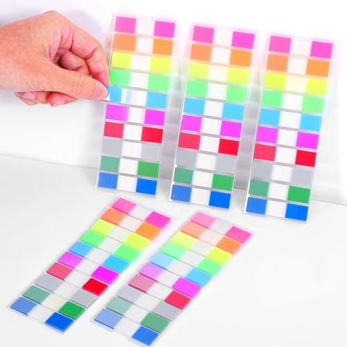 1600Pcs Annotation Tabs Book Tabs Books Sticky Tab for Notebooks Page Markers Book Clear Sticky Notes Writable Small Colored Stickys Pop Up Index Tab for Planner Classify Files Teacher Supplies