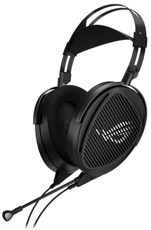 ASUS ROG Kithara - Casque Gaming Filaire, Open-Back, Driver magnétique Plan HIFIMAN Planar 100 mm, Jacks interchangeables 4,4/3,5/6,3, Micro MEMS à Bande complète, pour PC, Switch, PS5, Mobile