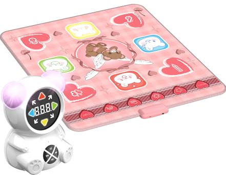 FWFX Tanzmatte fur Kinder, Wiederaufladbares Kabellosem Musikmatte Spielzeug, Leuchtende Kindertanzmatten mit Bluetooth- Musikplayer, Geschenk fur Madchen Jungen Alter 3 4 5 6 7 8 9 10 11 12+ Jahren