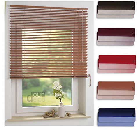 ourdeco® Aluminium-Jalousie / 100 x 160 Terracotta (Breite x Höhe) / Montage an Wand oder Decke, Premium Alu-Jalousie