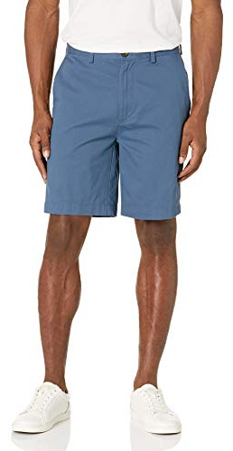 Amazon Essentials Pantaloncini Chino Vestibilità Classica da 23cm con Tasche Uomo, Turchino, 34W