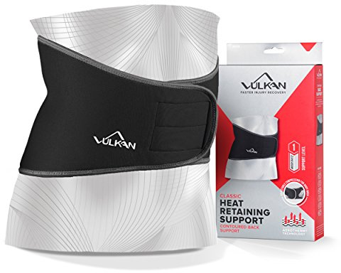 Vulkan Classic Contoured Back Support, Medium, 80 to 90 cm, Lumbar Support Brace for Muscle Pain and Posturing, Lower Back Belt for Lumbosacral Stability, Brace for Working Out