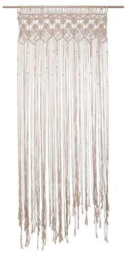 Atmosphera - Cortina de Hilo 'Macramé' Marfil 90 x 200 cm