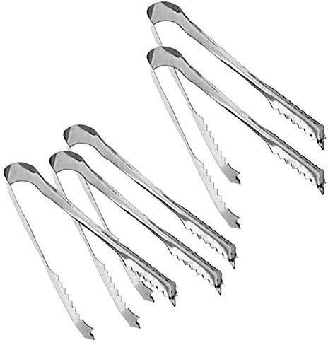 Stainless Scoops Tongs Sweet Candy Buffet BBQ Ice Wedding Bar Party Kitchen Bar (5 PCS Tongs)