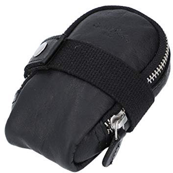 Gusti Satteltasche Leder - Bradley W. Fahrrad Zubehör Schlauchtasche Fahrradtasche Werkzeug Ledertasche klein Schwarz