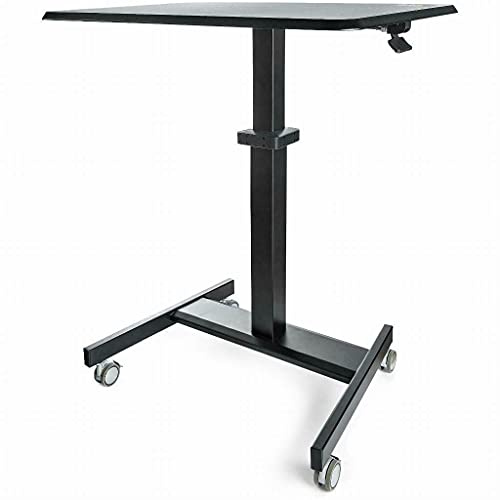 StarTech Mobiler Steh-Schreibtisch, Sitz-/Steh, mit Rollen (STSCART2) | Höhenverstellbarer Rollwagen, Ergonomisch, One-Touch-Lift, für Lehrer/Schüler