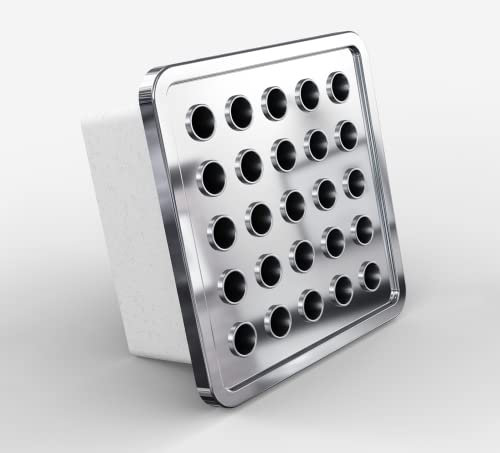 Rejilla de ventilación decorativa de 168 mm x 168 mm, cubierta de ventilación para conductos (satén)