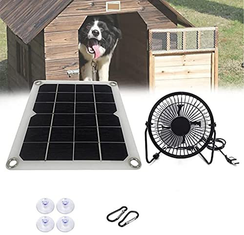 6W 5V Sun Energy Power Fan Dual USB Interface Solar Lüfter für Sommer Pet Auto, Solar Power Dual Fan Kits,