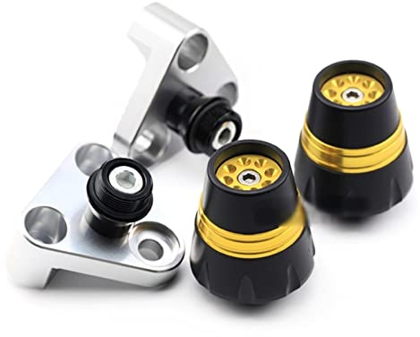 SLIMES Moto Curseurs De Cadre Crash Protector Protection Contre Les Chutes pour Yamaha XJR1200 XJR1300 XJR 1200/1300 1994-2016 (Color : Gold)