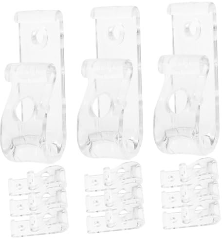 Angoily 12pcs Pull Bead Safety Hook Roller Clips for Roller Shades Curtain Hooks Drape Loop Clip Function for Window Blind Installation