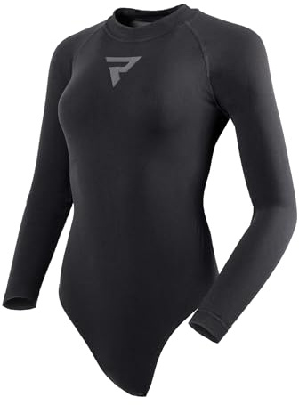 REBELHORN Freeze II Lady Body Termico Donna | Manica Lunga | Biancheria Termica Raffreddamento | Assorbe l'umidità | Traspirante | Zone di Compressione | Abbigliamento Moto Termico