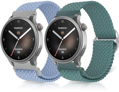 ToVioc Nylonarmband kompatibelt med Amazfit Balance/Bip 5/Pop 3S, 22 mm justerbara och elastiska ventilerande sportband för Amazfit Cheetah Pro/GTR 4, Xiaomi Mi Watch Lite, Nylon