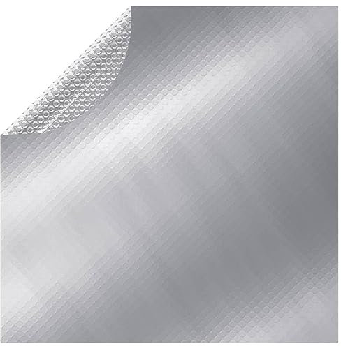 LAPOOH Poolöverdrag silver 549 cm PE, poolpresenning, poolbelysning, poolskydd, pooltillbehör, pool presenning – 93091