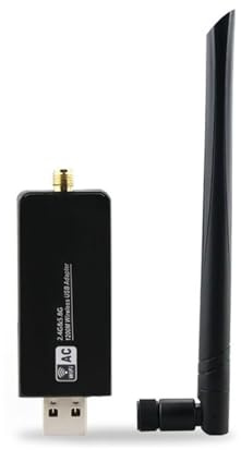 JAPOO RTL8812AU USB WiFi Adapter for Desktop PC and Laptop 1200Mbps High Gain Dual Band 5dBi Antenna 5.8G/2.4G Supports Kali Linux Ubuntu Mint Debian Kubuntu Mate Zorin PureOS Raspberry Pi 2+ Windows