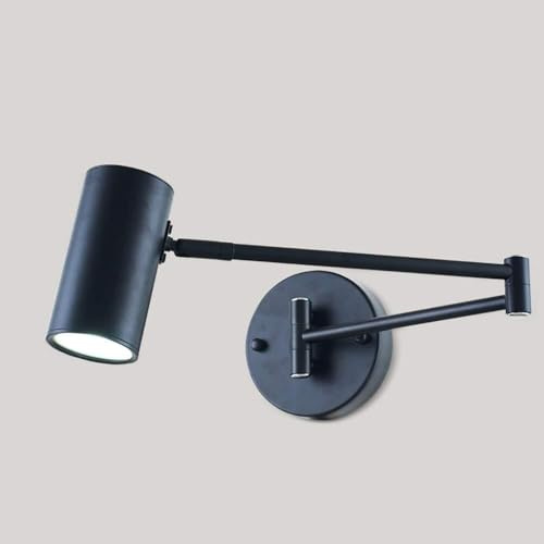 Wandleuchte Innen Wandlampe Industrielle Schwenkarm-Wandlampe, Schwenkarm, faltbare, verstellbare Wandlampe, drehbarer Lampenkopf for Schlafzimmer, Nachttisch, drehbare Leselampe, Spotlight Wandbeleuc
