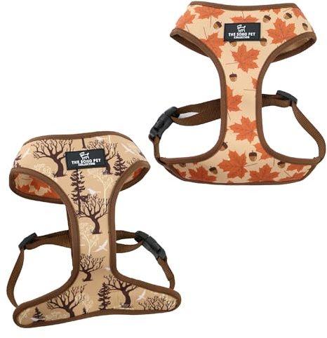 Ancol Dog Reversible Harness Maple Leaf/Woodland - Comfortable Weatherproof Pet Accessory - Lightweight Fashionable Dog Puppy Outfit - Small