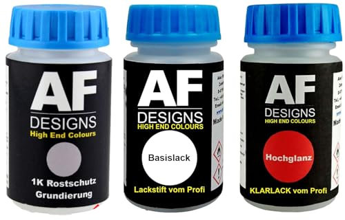 Stylo de retouche compatible avec Renault 603 Gris Hologramme Nacre Metallic Vernis transparent Apprêt Kit de peinture automobile