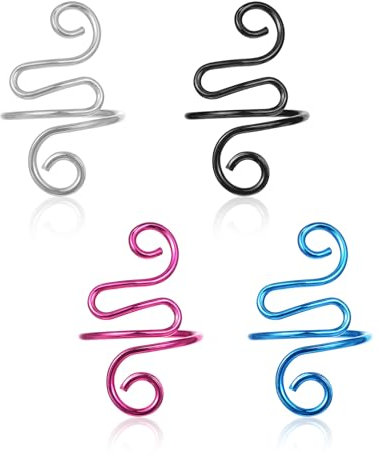 JIYIN 4 Stück Häkelringe, Garnführung Häkelringe Häkelringe Zum Häkeln Crochet Strickfingerhut Fadenführer Ring Verstellbare Crochet Strickschlaufe Haken Häkel Zubehör für DIY Strickhandwerk