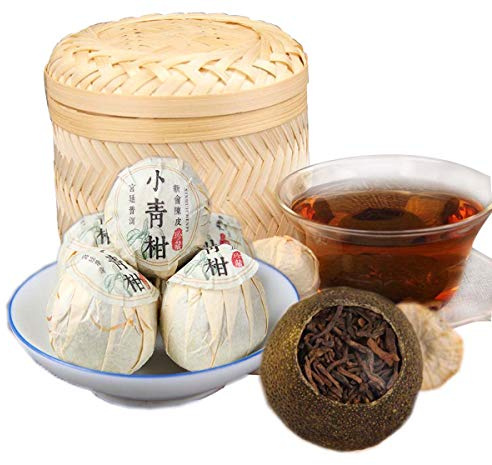 250g Tè Puerh Alla Scorza D'arancia in Barile Da Tè Puerh Maturo Mandarino Verde Piccolo Shu Cha Fatto a Mano Mandarino Verde Piccolo Bevanda Dal Sapore Intenso E Puro