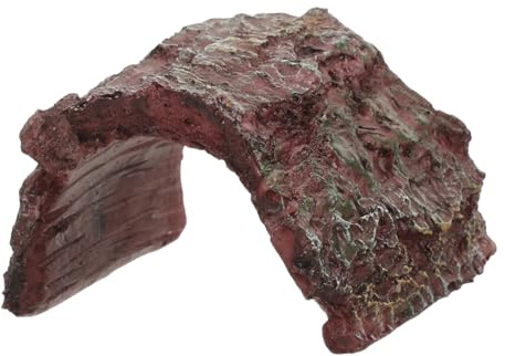 Toddmomy Reptilienhöhle Aus Harz Versteckhöhle Für Landschildkröten Aquarium Deko Für Eidechsen Frösche Und Kleine Schlangen 3.15X2.36X1.97In 1 X Versteckhöhle