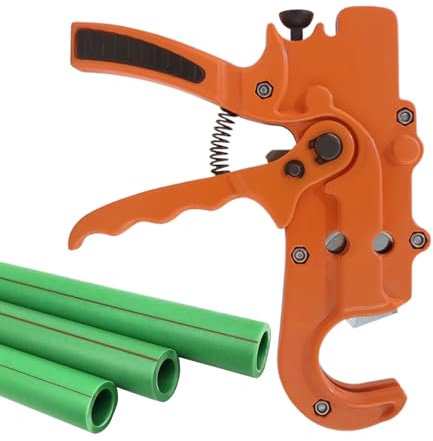 Taglia Tubi in PVC | Tagliatubi a Cricchetto in Lega per Tubazioni - Cesoie Efficienti con Design Ergonomico per Idraulici e Lavoro Domestico